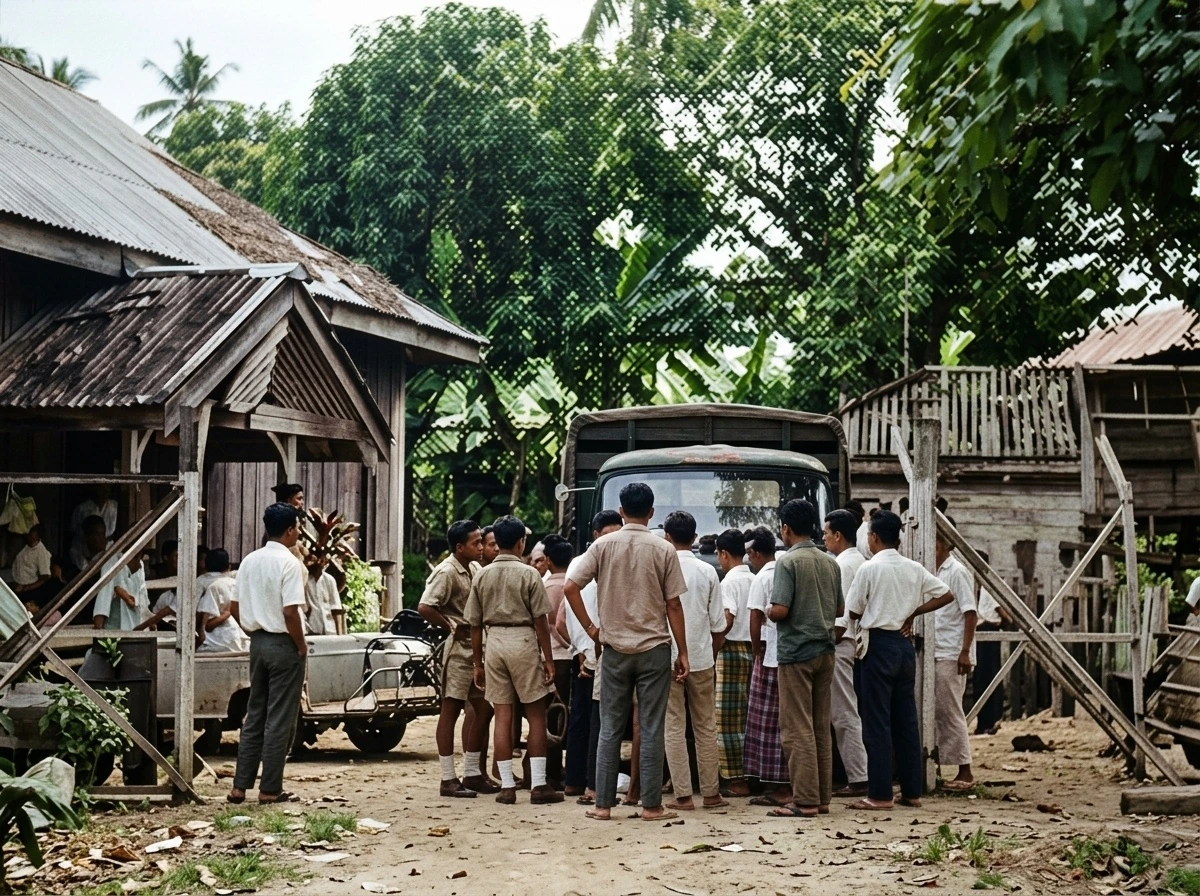 1969年大选开票前夕各族群众参与的大型露天政治宣讲集会历史实照