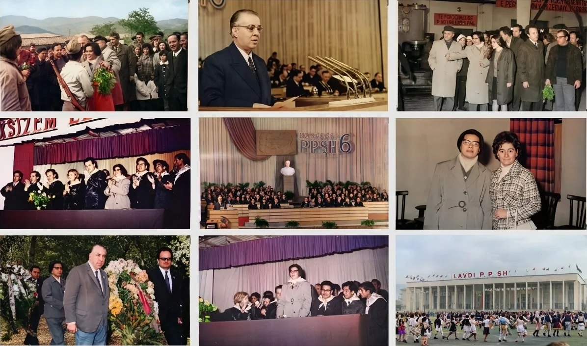 1971年地拉那阿尔巴尼亚劳动党六大主会场历史盛况档案影印