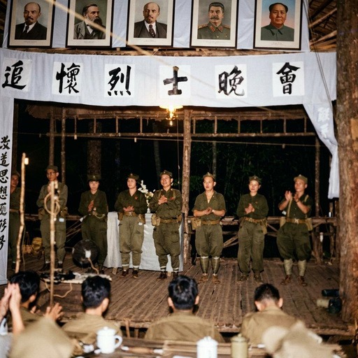 马来亚民族解放军丛林军营政治集会与部队整训历史实照（五）
